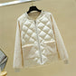 Women's Short Cotton Padded Jackets Large Size Loose Winter Lamb Wool Jackets Female Solid Color Casual Cotton Warm Coats