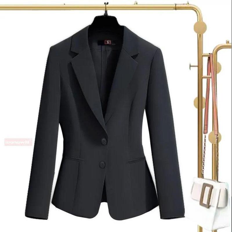 Professional Suit Suit Female Temperament Solid Color Jacket Tooling Korean Version Single-breasted Suit Two-piece Slim Work Clothes