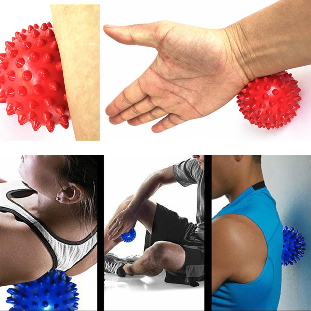 2pcs Massage Ball Relax Balls Hand Foot Point Peanut Massage Spiky Ball Pain Relief Fitness Health Care