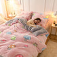 Soft Warm Fleece Bedding Set Winter Home Textile King Size Bed Set Bedclothes Duvet Cover Set