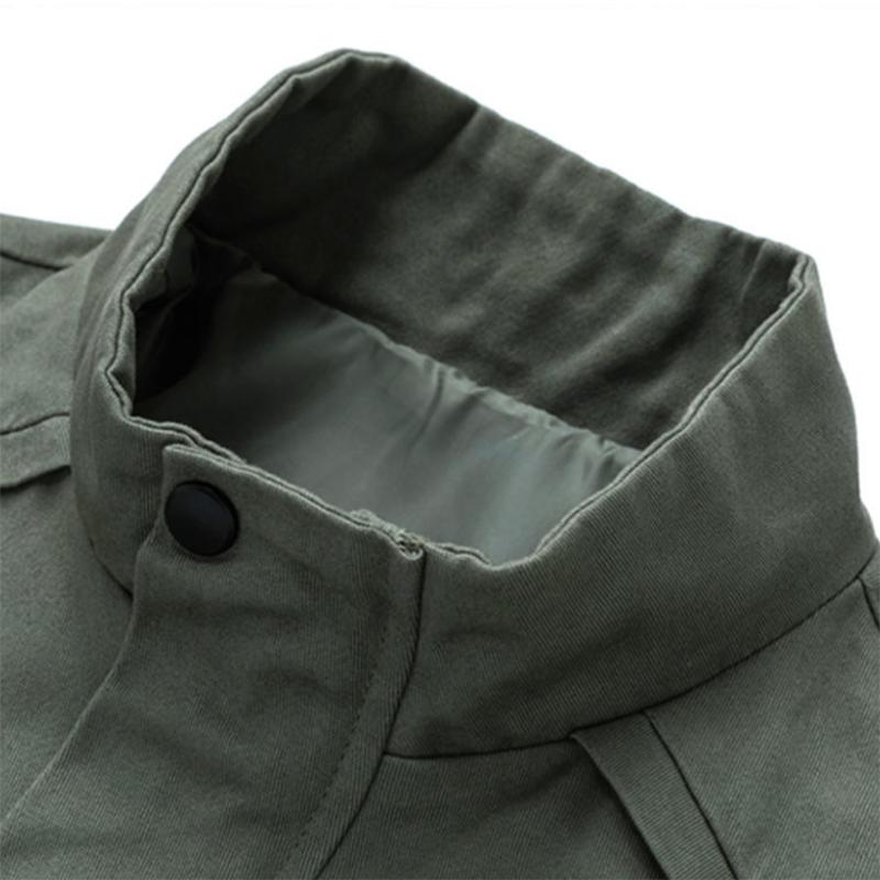 Pure Cotton Jacket Men's Coat Loose Stand-up Collar Large Size Autumn Casual Upper Youth Jacket