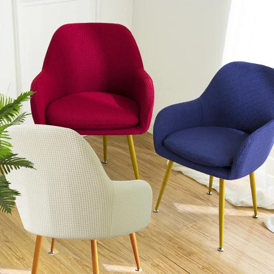 Curved Dining Chair Cover Household Special-shaped Thickened Elastic Stool Cover Universal 2-piece Chair Cover