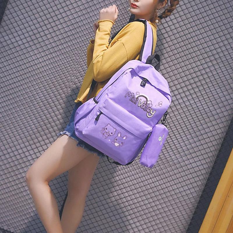 School Bag Female Elementary School Junior High School Student Campus Girl Backpack Cute All-match Large-capacity Backpack