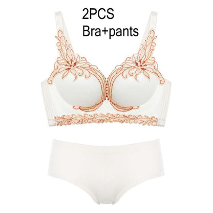 Fashion Ladies Underwear Set Lace Underwear Bra Set Thin Section Extra Large Adjustable