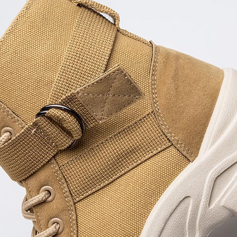 Fall Men's High Top Martin Boots Korean Style Trendy Locomotive Casual Shoes Student Canvas Shoes