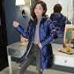 Winter Glossy Down Jacket Korean Thick Hooded Cotton Jacket Solid Color Disposable Mid-length Ladies Down Jacket