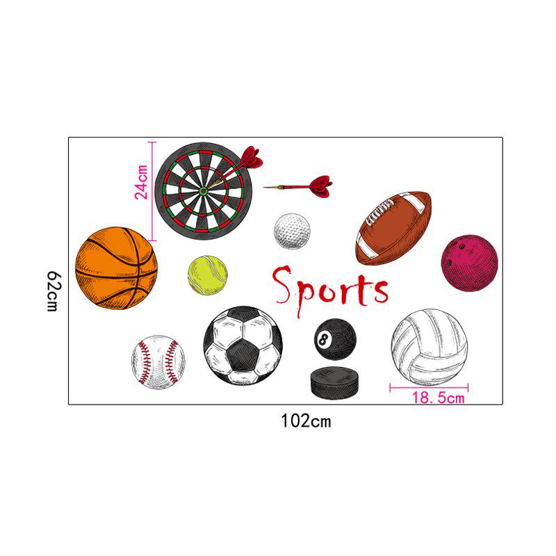 [sticker ]Various Ball Wall Stickers For Kids Rooms Baby Room Nursery Kitchen Living Room Bedroom F