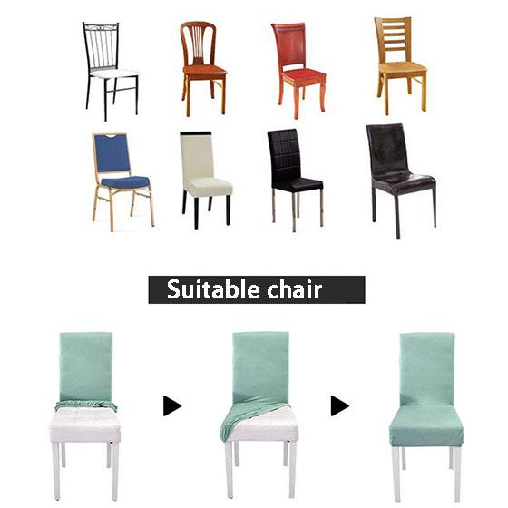 1/2/4/6Pcs Velvet Extensible Dining Chair Cover Spandex Slipcover  for Chairs Kitchen Dining Room Chair Covers Elastic Stretch