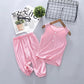 Children's Vest Suit Ice Silk Cotton Silk Boys and Girls Sleeveless T-shirt Casual Pants Two-piece Baby Summer Clothes