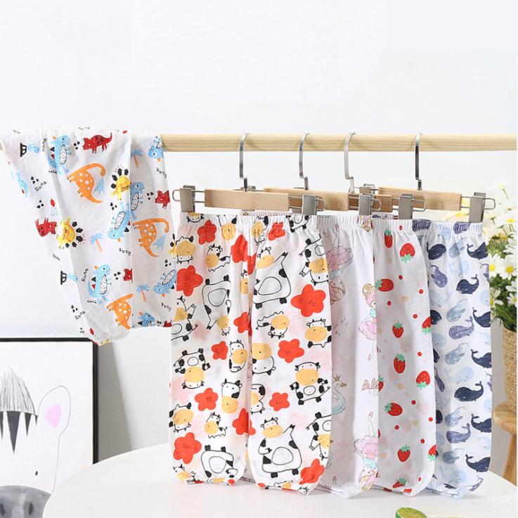 Summer Anti Mosquito Pants Children's Boys' and Girls' Pants Thin Baby Sports Pants Lantern Pants