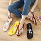 Summer Flip Flops Slippers Women's Thin Strap Non-slip Flat Slippers Beach Shoes Women's Soft Sole Slippers Home and Out Wear