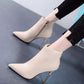 Pointed Toe Heel Fashion Ladies Ankle Boots High Heels Shoes Women Side Zipper Concise Short Boots