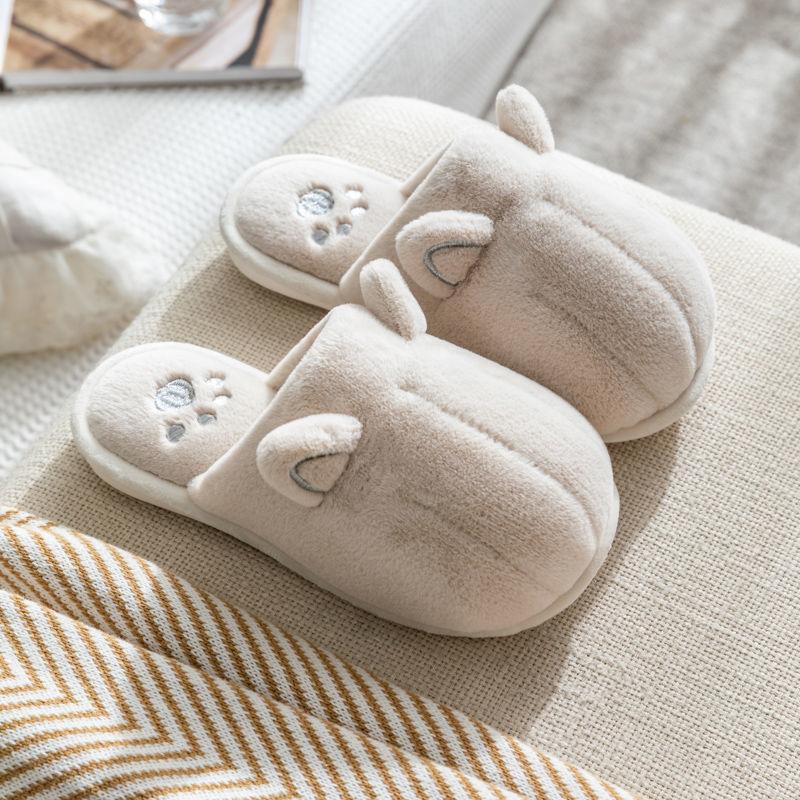 Fall/winter Male and Female Cotton Slippers Indoor Warmth Non-slip Flat Shoes Casual Fashion