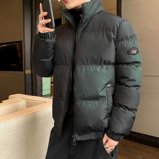 Thick Down Down Padded Jacket Men's Winter Jacket Stand-up Collar Short Large Size Bread Jacket Trend Brand Padded Jacket Men's