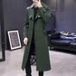 Spring Long Over Knee Windbreaker Men Slim Jacket V-neck Casual Coat Trend Parka for Youth