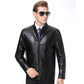 Leather Jacket Men's Leather Leather Jacket Autumn and Winter Sheep Leather Jacket Leather Sheepskin Men's Middle-aged and Elderly Jacket