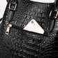 Genuine Leather Cowhide Soft Leather Crocodile Pattern Portable Handbags European and American Fashion Atmospheric Casual Shoulder Bag