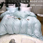 Silk Nude Sleeping Four-piece European Solid Color Bedroom Bedding Four-piece Washing