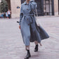 Hepburn Style Woolen Coat Women's Mid-length Korean Style Loose Woolen Coat Plus Cotton Thick Autumn and Winter Woolen Coat