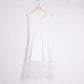 Summer Women's Sleeveless Dress Cotton Yarn Chiffon Long Skirt V-neck Thin Black and White