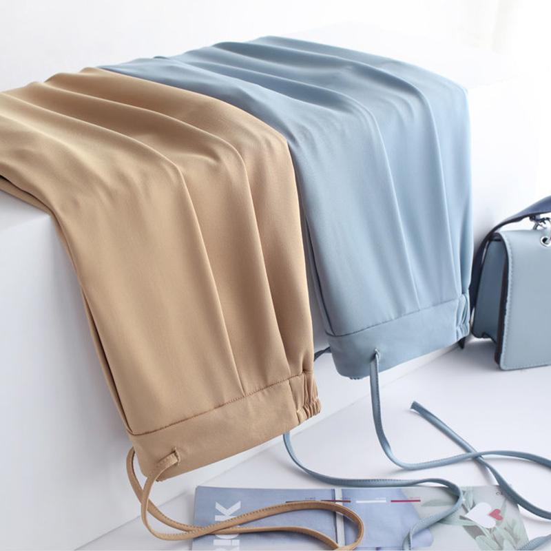 Girls Large Size Sports Pants Fat Ladies Loose High Waist Casual Bench Foot Anti-mosquito Wide Leg Pants