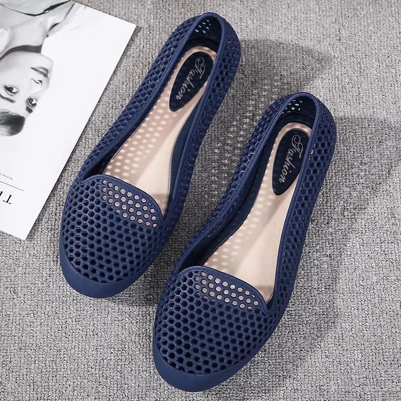 Sandals Women Summer Wear Fashion Thickening Wild Breathable Casual Shoes Flat Shoes Single Mesh Shoes