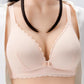 Breast Feeding Underwear Pregnant Women Early and Late Bra Postpartum Breast Feeding Anti Sagging Gathered Non Steel Ring Bra Breathable Cotton