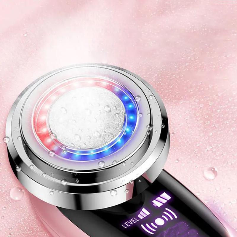 Warm Cleansing Skin Rejuvenation Color Light Ultrasonic Introduction Instrument Facial Vibration Massager Facial Export Electronic Beauty Instrument