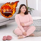 Add Fertilizer To Increase Thermal Underwear Ladies Pajamas Plus Velvet Thick Fat Plus Size Autumn Clothes Long Pants