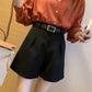 WTEMPO Shorts Women Spring and Summer High Waist Slimming Casual Loose A-line Wide-leg Pants Drape Suit Pants