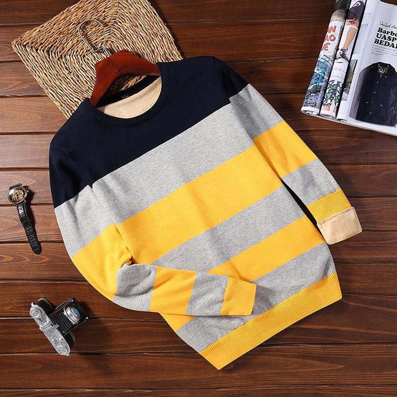 2019 Winter Casual Men's Sweater Stripe Knittwear Mens Sweaters Pullovers Pullover Men Pull Homme
