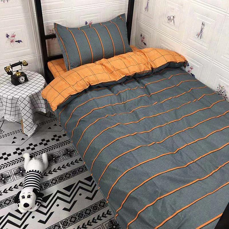 Nordic Simple Bed Three-piece Quilt Cover Sheet Student Dormitory Bedding Set
