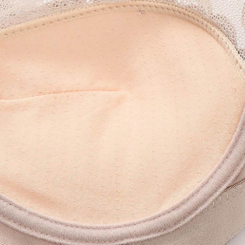 Women Lace Mid-mould Cup Gathering No Steel Ring No Restraint Beautiful Back Design Underwear Anti-sagging Upper Support Side Adjustable Bra