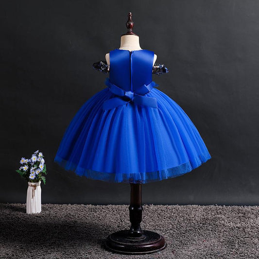 Dress Girls Costumes Princess Flower Girl Dress Children Dress Girl Sleeveless Tutu Skirt