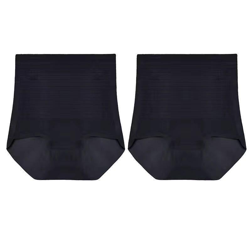 Summer Ultra-thin High-waist Women's Panties Belted Non-curling Shaping Panties Ice Silk Powerful Abdomen Pants
