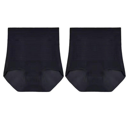 Summer Ultra-thin High-waist Women's Panties Belted Non-curling Shaping Panties Ice Silk Powerful Abdomen Pants