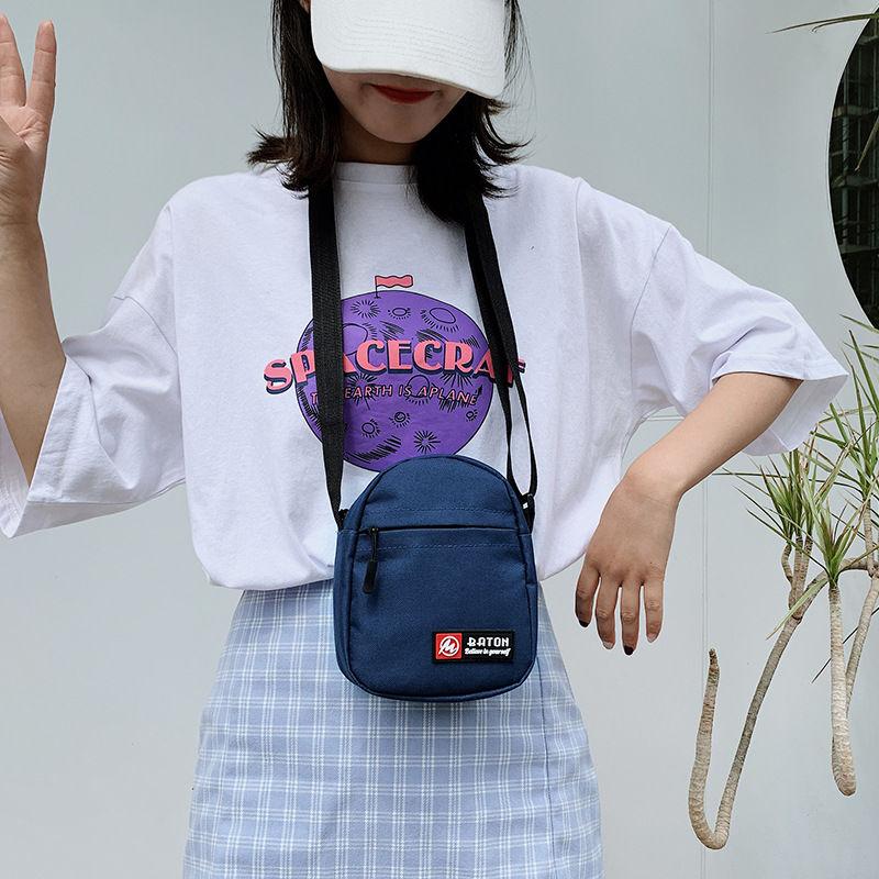 Mobile Phone Bag Small Bag Trendy Fashion Messenger Female Bag Student Net Red All-match Small Shoulder Bag Mini Canvas Bag