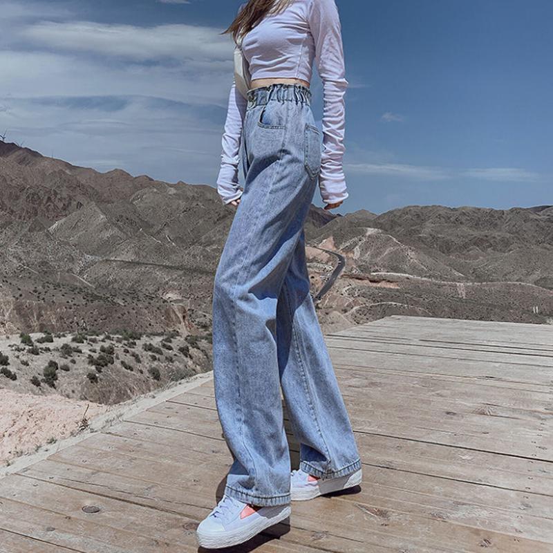 Wide Leg Jeans Women's Spring and Autumn High Waist Thin Straight Loose Drape Mopping Pants Fashion Trend Student Jeans