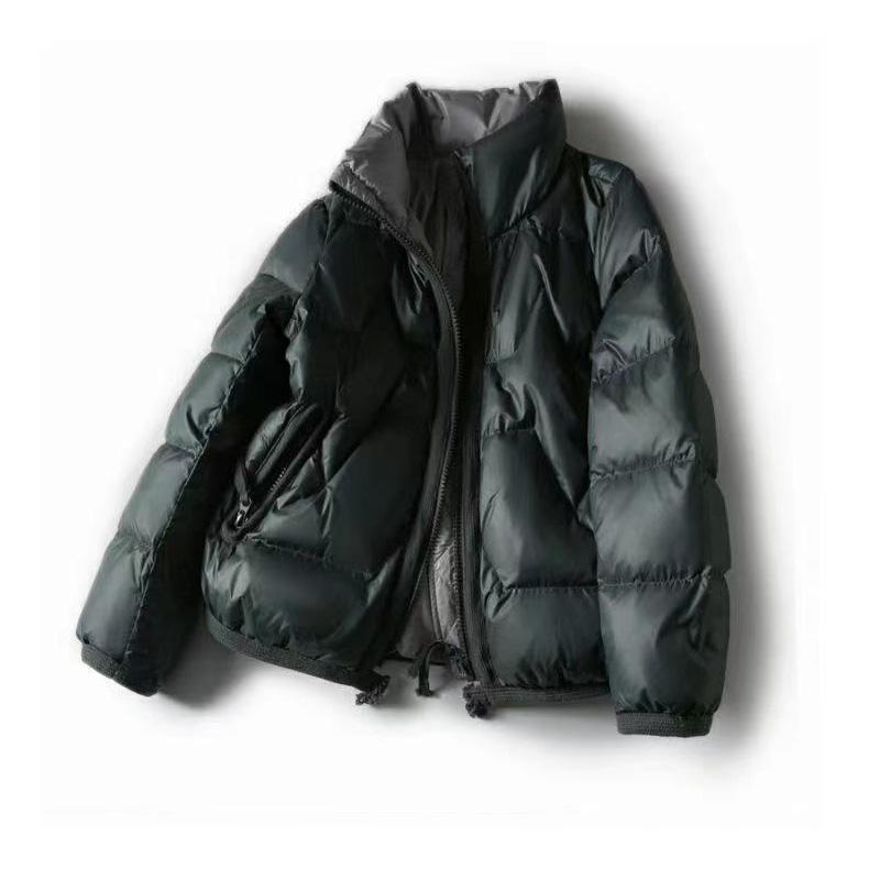 Down Padded Jacket Women Korean Style Loose Cotton-padded Jacket Women Short Bright Face Stand-up Collar Winter Coat Padded Jacket