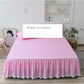 Solid Color Bed Skirt One-piece Washed Cotton Bed Sheet Simmons Protective Cover Bed Cover Bed Cover Size Bed Apron Non-slip Skirt