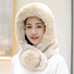 Plush Hat Winter Ladies Korean Version of The Rex Rabbit Fur Winter Outdoor Thickening Warm and Cold-proof Knitted Hat