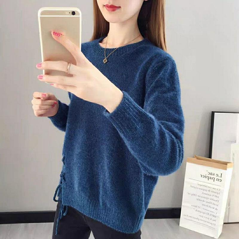 Autumn and Winter Mink Velvet Sweater Loose Casual Jacket Fashion Knitted Blouse