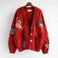 Women's Winter Long Sleeve Warm Sweater Female Large Size Loose Casual Knitted Cardigan Christmas Sweater Coat