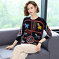 Autumn Winter Women 3d Printed Jumper O-Neck Knitted Pullover Casual Loose Wool Sweaters Outwear or Bottoming