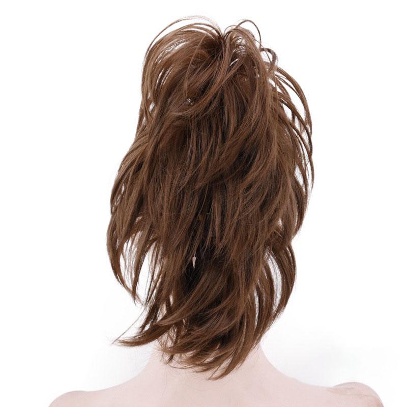 Synthetic Hair Buns Scrunchy Chignon Elastic Wavy Scrunchies Wrap for Ponytail Extensions for Girl