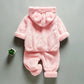 Infant Children's Autumn Winter Plush Suit Baby Plus Fleece Thick Winter Clothing Double-sided Fleece Two-piece Suit for Boys Girls