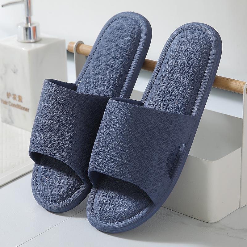 Simple Bread Bottom Slippers Japanese Comfortable Couple Bathroom Slippers Soft Bottom Non-slip Sandals and Slippers for Men and Women Home Sandals