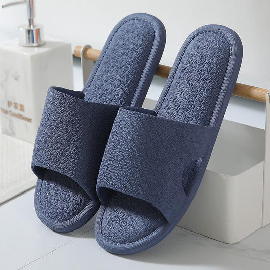 Simple Bread Bottom Slippers Japanese Comfortable Couple Bathroom Slippers Soft Bottom Non-slip Sandals and Slippers for Men and Women Home Sandals