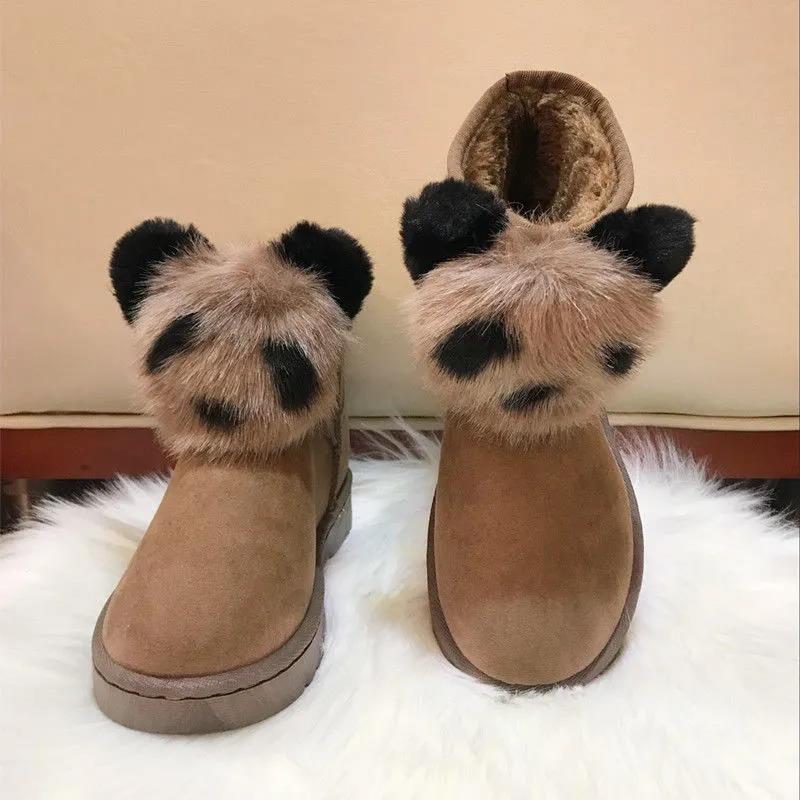 Snow Boots Winter Women Waterproof Boots Plus Velvet Warm Cotton Boots