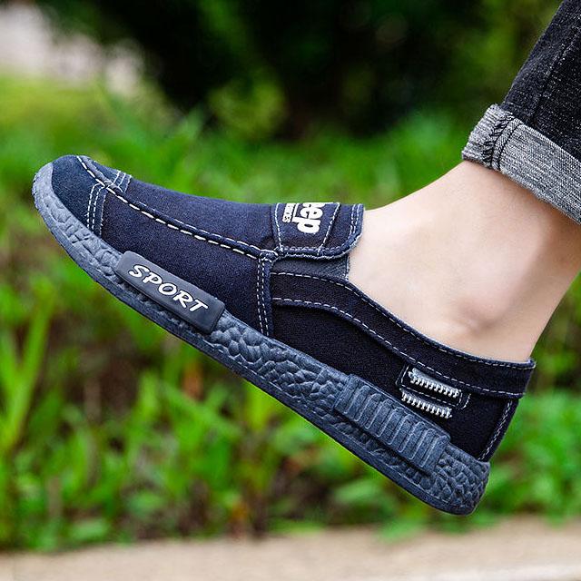 Spring and Summer Non-slip Deodorant Breathable Cloth Shoes Men's Autumn Large Size Casual Canvas Shoes All-match Work Shoes